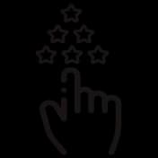 hand with stars