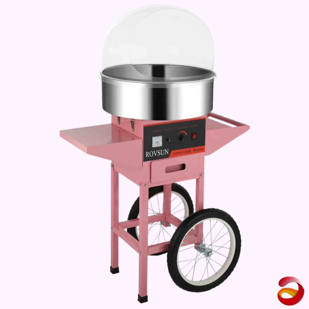 Pink cotton candy machine